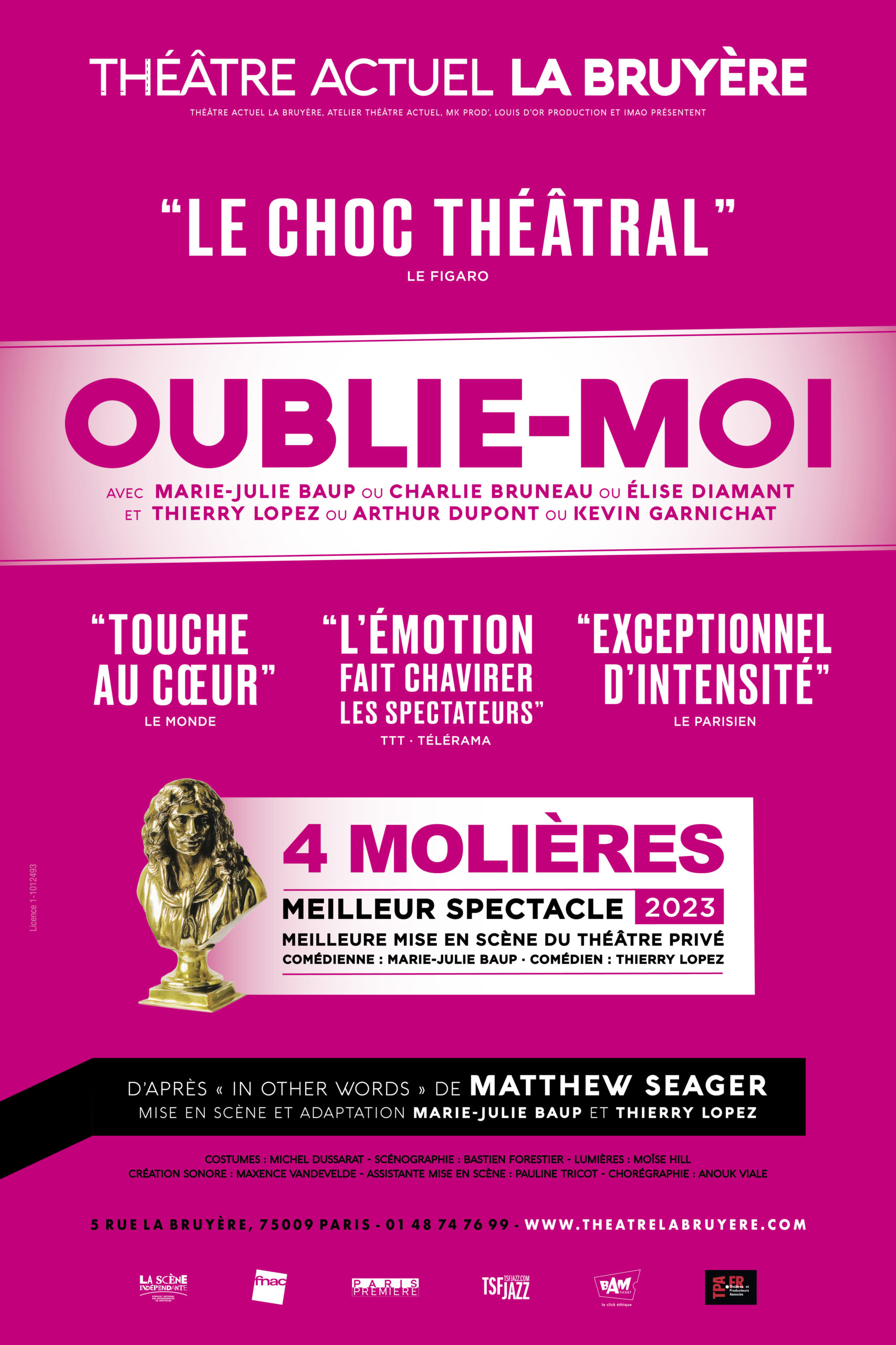 Oublie-Moi — Théâtre Actuel La Bruyère